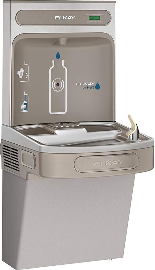Elkay EZSDWSLK Bottle Filling Station and Cooler, 38.63 x 19.00 x 0.00 inches, Light Gray Granite