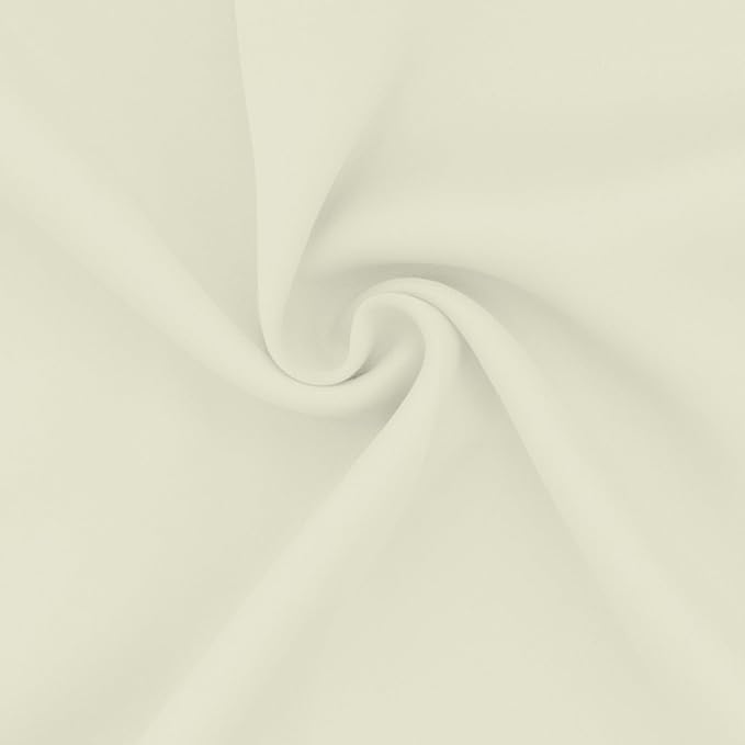 Easy-Going Blackout Curtains for Bedroom, Solid Thermal Insulated Grommet and Noise Reduction Window Drapes, Room Darkening Curtains for Living Room, 2 Panels (52x96 in,Ivory)