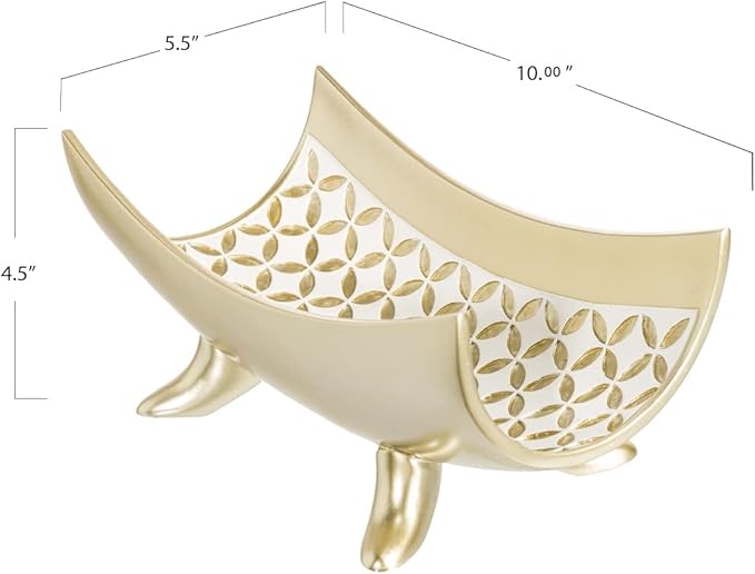 Creative Scents Schonwerk Diamond Lattice Decorative Bowl Table Centerpiece - Home Decor for Living Room, Centerpieces Table Decorations for Dining Room and Coffee Table