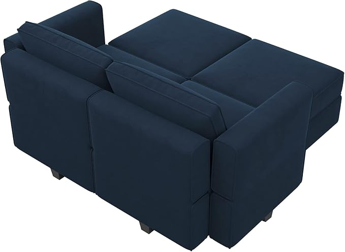 Belffin Modular Sectional Sofa with Reversible Chaise L Shaped Couch with Ottoman Modular Sofa Couch with Storage Blue