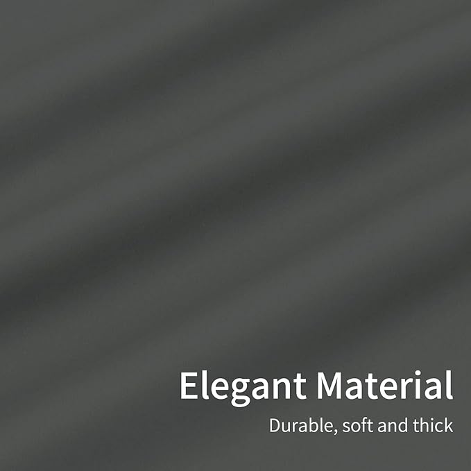 Easy-Going Blackout Curtains for Bedroom, Solid Thermal Insulated Grommet and Noise Reduction Window Drapes, Room Darkening Curtains for Living Room, 2 Panels(46x63 in, Gray)