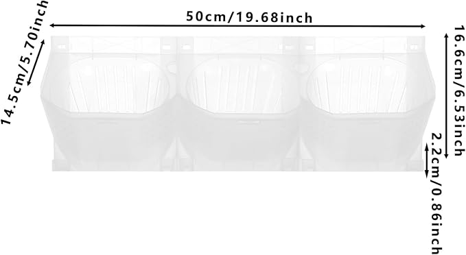 12Pieces 3-Pot Wall Planter Vertical Garden Plant Walls Wall Mounted Vertical Planter with Water-Storage Layer Stackable Wall-Mounted Flower Pot for Gardens, Balconies 180.78lbs Total Capacity (White)