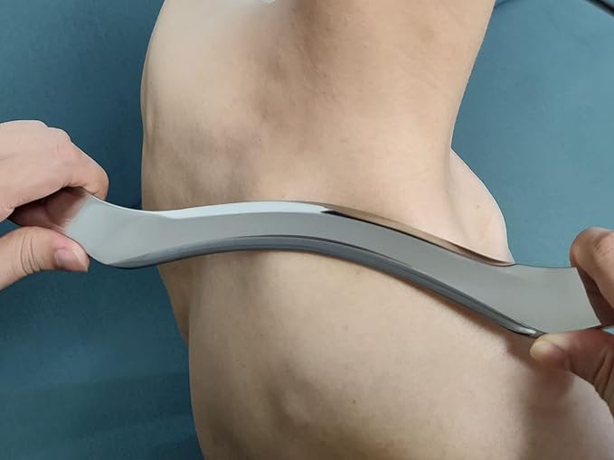 4 in 1 Stainless Steel Muscle Scraper Tool Set, Gua Sha Massage Scraper Scraping Tool Physical Therapy Massage Tools with Storage Case