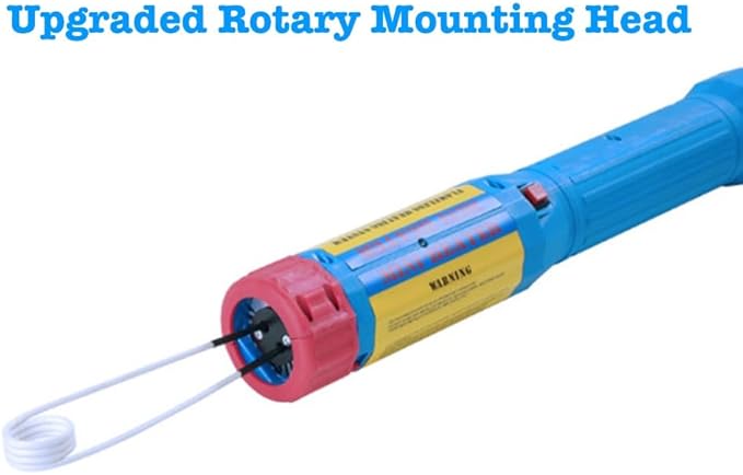 Generic Magnetic Induction Heater, Flameless Bolt Removal Tool, Handhled Induction Heater Kit with 8 Coils & 2 Copper Wires, 1100W Rusty Bolt Removing Tool (Upgraded Rotary Type), Blue