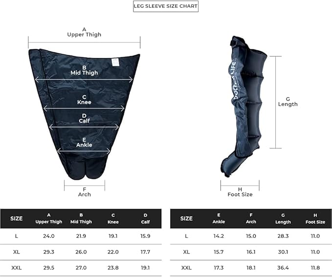 DOCTOR LIFE LX9max - Sequential Air Compression Recovery System : Device + Legs (2XL) + Carry Bag, FSA-HSA Approved