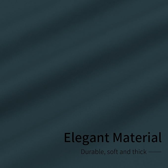 Easy-Going Blackout Door Curtains for Bedroom, Solid Thermal Insulated Grommet and Noise Reduction Window Drapes, Room Darkening Curtains for Living Room, 1 Panel (100x96 in, Bluestone)