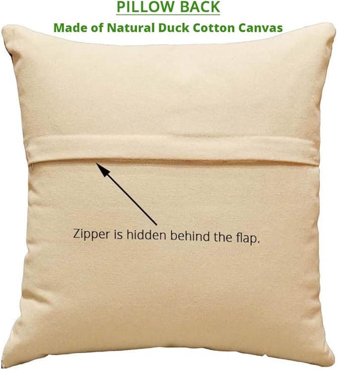 Cream Floral Pillow Cover Blue Flower Pillowcase Boho Cushion Florals Accent Throw Pillowsham Wool Hand Embroidered Size 18x18