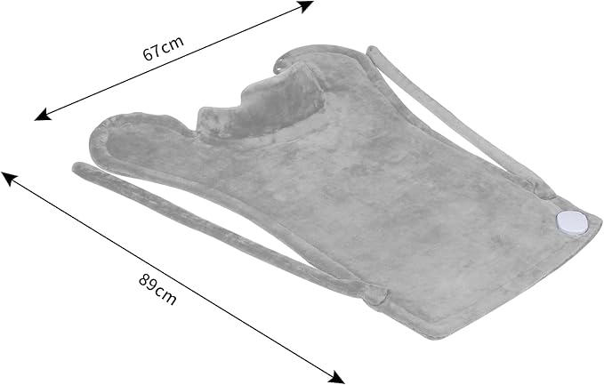 26" x 35" Flannel Neck&Shoulder&Back Heating Pad with 12 Temperature Settings&Countdown Timer, Pain Relief for Back/Neck/Shoulders/Menstrual Pain, Christmas Gifts for Women Men Mom Dad(Light Grey)