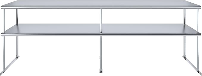 AmGood Double OverShelf Stainless Steel NSF - Many (96" Long x 18" Deep)