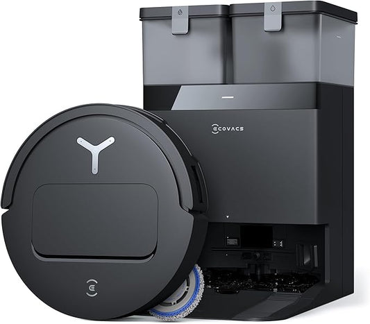 ECOVACS DEEBOT T50 Omni Robot Vacuum and Mop, 3.19” Ultra-Slim, 15,000Pa Suction, ZeroTangle 2.0, TruEdge Edge Cleaning, AIVI 3D Obstacle Avoidance, Auto Mop Wash & Dry, Self-Emptying