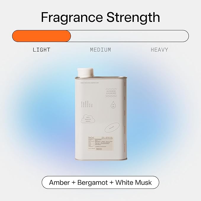 DedCool Liquid Laundry Dedtergent (Milk, 32 fl oz) Luxurious Fragrance, Scented, Removes Stains, Ideal for 60 Washes, Infused with Natural Essential Oils, Vegan, Non-Toxic, Cruelty & Dye Free