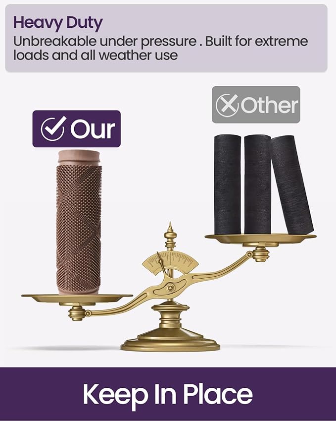 DEXI Front Door Mats Outside Entrance, 17x36 Rubber Waterproof Dirt Trapping Entry Mat for Entryway, Heavy Duty Non-Slip Low-Profile Welcome Doormat All Weather for Patio, Brown