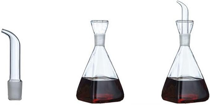 ELETON Olive Oil Dispenser Borosilicate Glass Bottle - 16 oz 500ml Non Drip Dispenser - Leak Proof Pourer Vinegar Drizzler Cruet - Easy Clean Drip Free Bottles for Kitchen