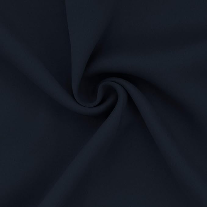 Easy-Going Blackout Curtains for Bedroom, Solid Thermal Insulated Grommet and Noise Reduction Window Drapes, Room Darkening Curtains for Living Room, 2 Panels (52x84 in,Navy)