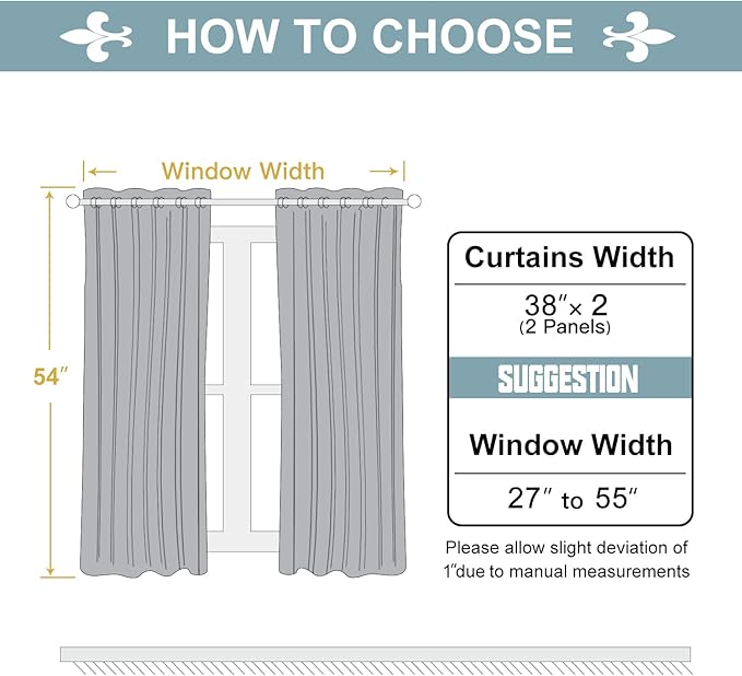 ChrisDowa Grommet Blackout Curtains for Bedroom and Living Room - 2 Panels Set Thermal Insulated Room Darkening Curtains (Royal Purple, 38W x 54L)
