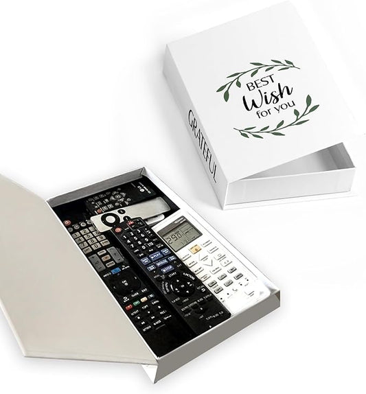 Decorative Storage Book Box – Hidden Storage for Remote Controls, Keys, and Small Items – Elegant Home Decor for Living Room, Bedroom, Coffee Table – Modern Style Faux Book Organizer (Welcome Home)