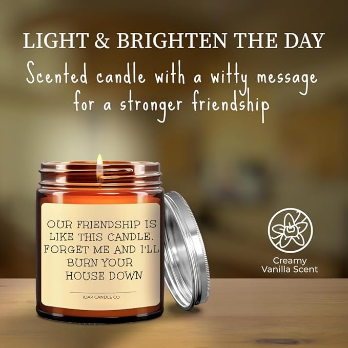 1OAK Vanilla Candle - Best Friend Candle for Women - Friendship, Christmas & BFF Gifts
