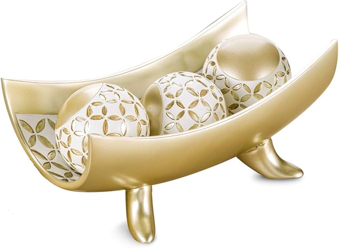 Creative Scents Schonwerk Diamond Lattice Decorative Bowl Table Centerpiece - Home Decor for Living Room, Centerpieces Table Decorations for Dining Room and Coffee Table