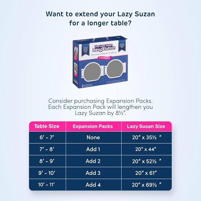 Expansion Pack - Light Gray - 2 Straight Tracks and 2 Trays. Does not Work Without the Lazy Susan Revolution Full Set (Sold Separately).