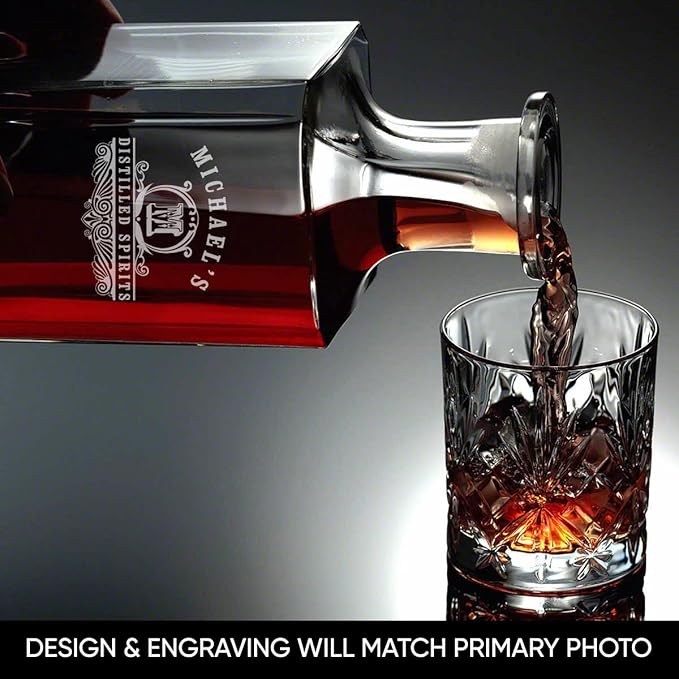 Custom Whiskey Decanter Presentation Set