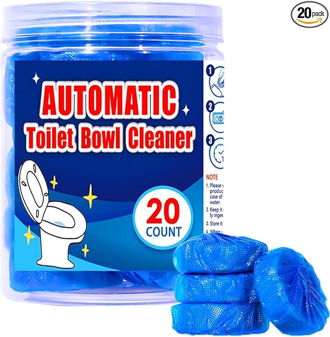 coldchill Toilet Bowl Cleaners 20 PACK, Long-Lasting Toilet Bowl Cleaner Tablets with Sustained-Release Technology Against Tough Stains, Automatic Toilet Cleaner for Deodorizing & Descaling