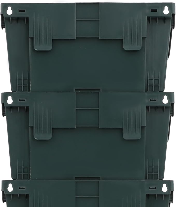 18 Pots Self-Watering Vertical Wall Planter, 39.4”L x 39.4”H Stackable Plastic Wall-Mounted Plant Grow Pots, Wall Hang Garden Planter Outdoor Indoor for Herbs Flowers Strawberries (Green)