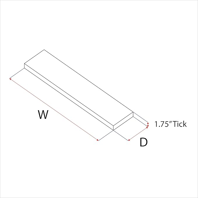 AUDRIELLE URBANDI, Rustic Floating Shelves, Set of 2, Hidden Bracket, Solid Wood, Heavy Duty, Wall Mounted Shelves, (Brown, 24Wx6D)