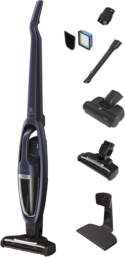 Electrolux WellQ7 Pet Cordless 2-in-1 Vacuum Cleaner with Motorized PetPro+ Nozzle for Easy Pet Hair Removal, 50-Minute Run Time, 2 Power Modes, Indigo Blue
