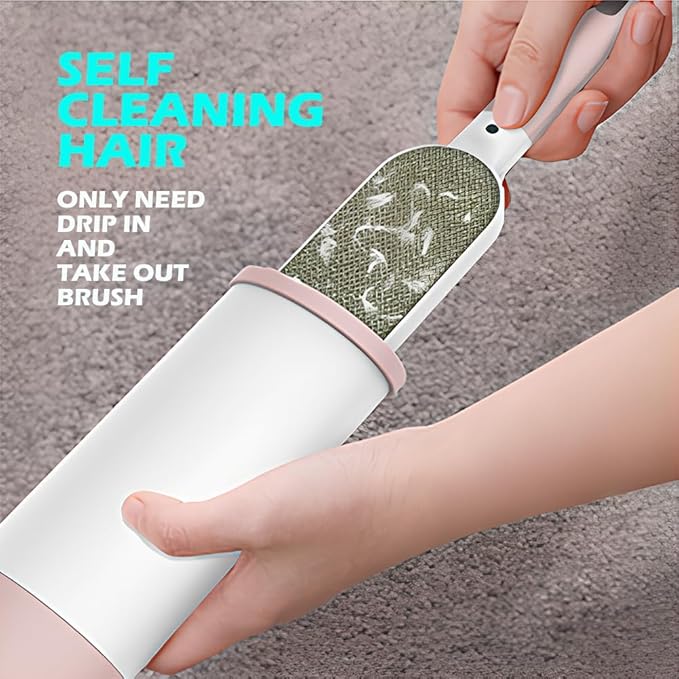 Double Sided Self-Cleaning Pet Hair Remover for Laundry, Dog Hair Remover, Cat Hair Remover, Pet Lint Roller Brush, Magic Cleaner Brush, Lint Brush Clothes, Pet Lint Brush A (Pink)