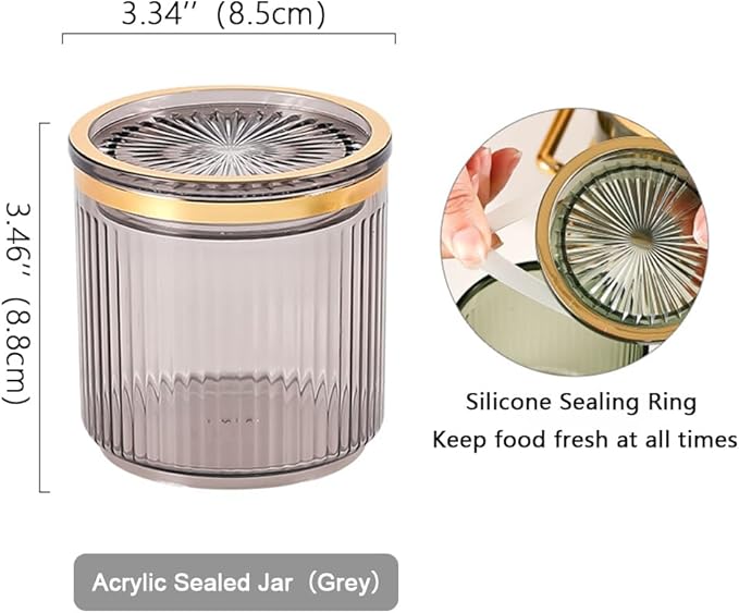 Acrylic Condiment Spice Jars,Condiment Spice Box With Lids and Spoons and Tray,Clear Plastic Condiment Canisters,Seasoning Box 6 Pack,Seasoning Box Set for Kitchen to Storage Salt,Paprika,Sugar