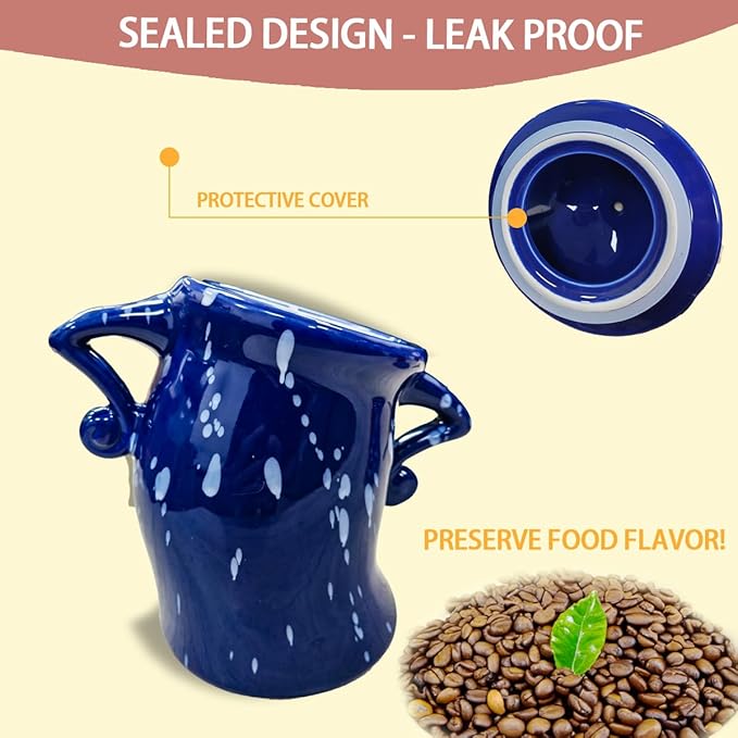 Ceramic Kitchen Canister with Silicone Seal Lid,Modern Elegant Design Airtight Lid Storage Food Jar Canister for Kitchen Sugar Coffee Tea Spice or More (Red)