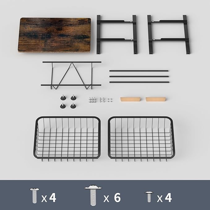 3-layer Kitchen Fruit Storage Basket Snack Rack, Countertop & Desktop Pull-out Metal Basket with Handle, Organizers