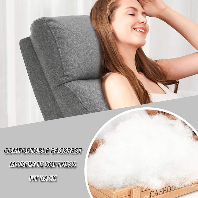 BestMassage | Recliner Chair | with 2 Point Massage Function | Textile Grey | with Lumbar Support, Adjustable Push Back, Footrest & Padded Seat | Easy Assembly | for Living Room, Home Theatre