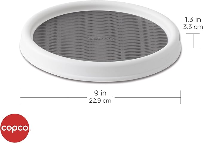 Copco Non-Skid Pantry Cabinet, 9-Inch, White/Gray