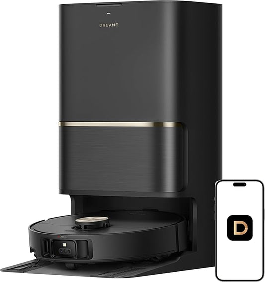 DREAME L50 Ultra Robot Vacuum and Mop Black with Auto-Empty and Mop Self-Cleaning, Precise Obstacle Avoidance, 19,500Pa Suction, HyperStream Detangling DuoBrush