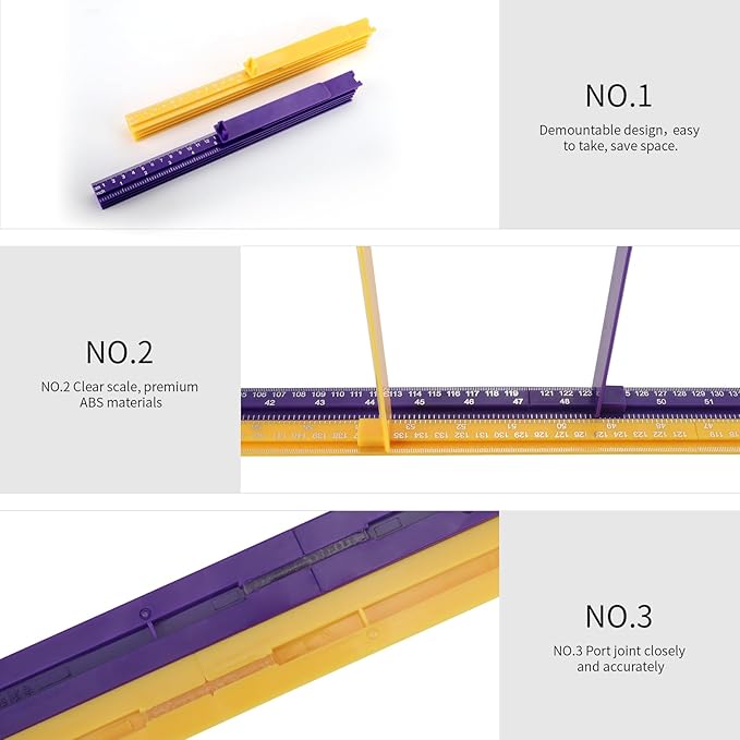 Growth Chart for Wall, Children Height Measurement,3D Removable Growth Height Chart,Splicing Height Ruler for Kids Baby Nursery 79 inch (Purple)