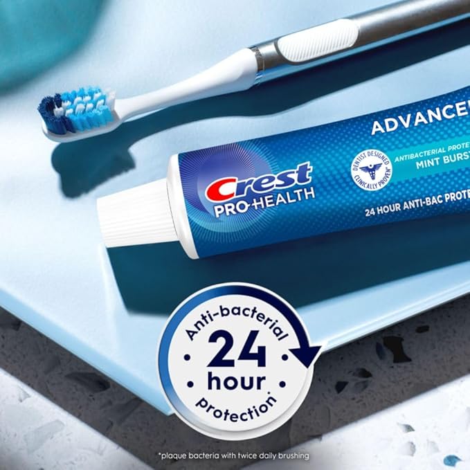 Crest Pro-Health Advanced Antibacterial Protection Toothpaste - Pack of 4, 5 Oz Tubes
