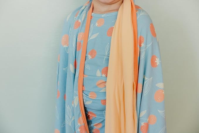 Copper Pearl Jumbo 3-Layer Baby Blanket: Soft Baby Quilts for Boys and Girls | Breathable, Cozy, Toddler Blanket | Baby Quilt for Newborns | 46x46 Premium Polyester/Rayon | Clementine