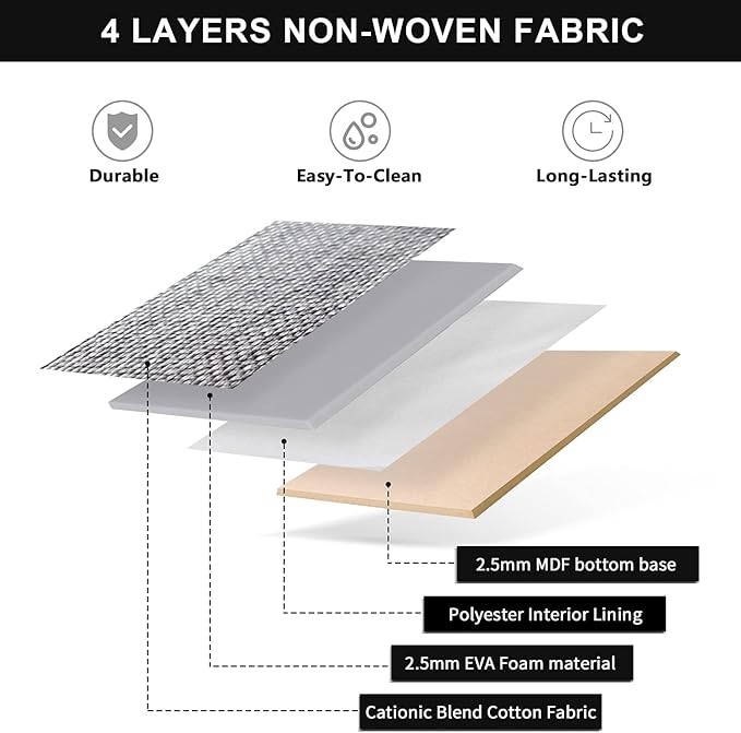 DECOMOMO Storage Baskets for Shelves - Fabric Closet Organizers and Storage Bins, Perfect Baskets for Organizing Closet Toys Nursery (Grey and Black, Large - 3 Pack)