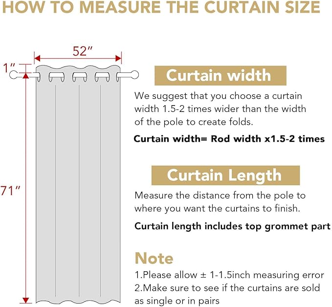 H.VERSAILTEX Room Darkening Curtains for Living Room Light Reducing Thermal Insulated Window Treatment Panels/Drapes Grommet Top 2 Panels Green Bay - 52 x 72 Inches
