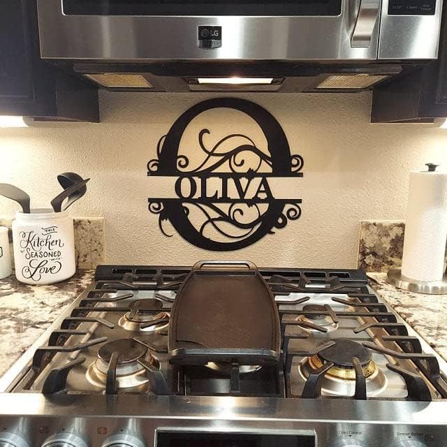 Custom Metal Last Name Monogram Sign – Personalized Wedding, Housewarming, or Outdoor Wall Decor