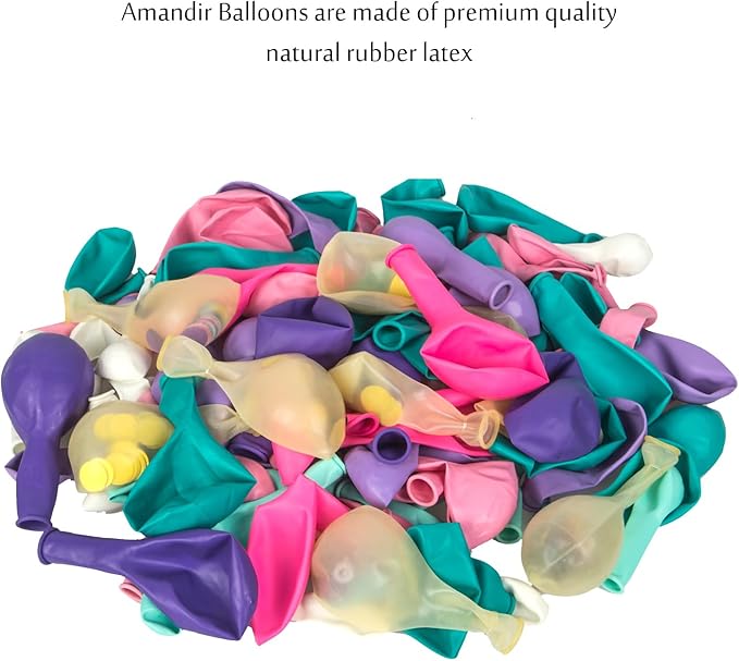 Amandir 134pcs Unicorn Balloons Arch Garland Kit, Unicorn Birthday Party Decorations for Girls Confetti Light Purple Aqua Blue Pink Balloons Set Wedding Baby Shower Party Supplies