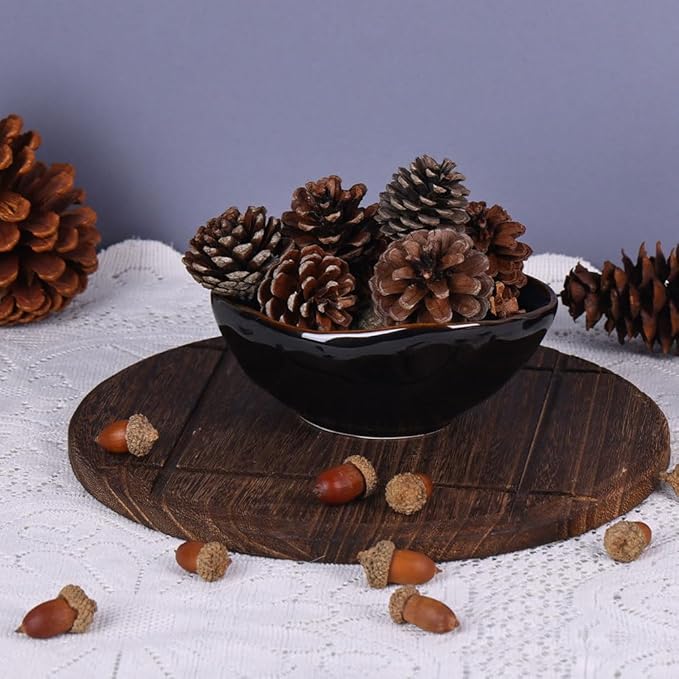 6" Blue Ceramic Decorative Bowl, Entryway Table Decor Pottery Key Bowl, Candy Dish, Salad Bowl, Blue Decor Small Jewelry Trinket Dish for Bedroom, Centerpiece, Bedside Table, Living Room Decor