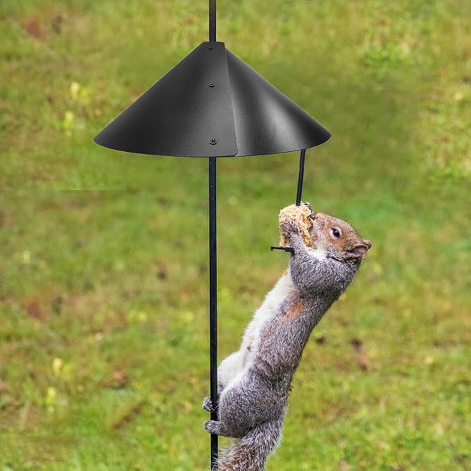 2 Pack Squirrel Baffle for Bird Feeder Pole，Keeps Squirrels Away from Bird Feeder Rods, (19 inch)