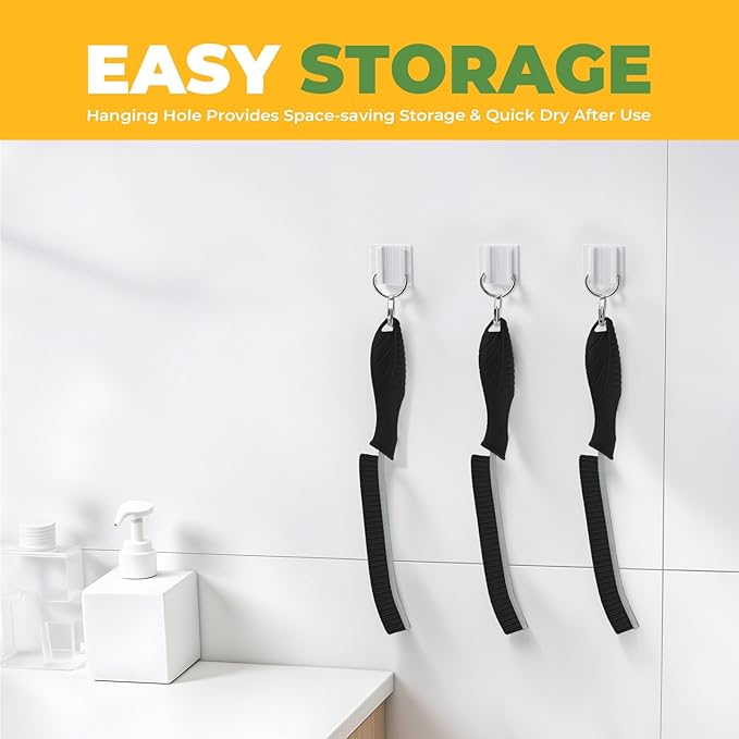 Cleaning Brush, 5 Pcs Hard Bristle Crevice Cleaning Brush, Grout Brush, Scrub Brush for Tile Grout Crevice, Gap Cleaning Tools for Bathroom Kitchen Toilet Window Track (5, Black)