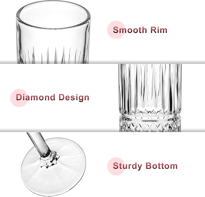 Champagne Flutes Set of 6, 7oz Square Champagne Glasses, Lead-Free Crystal Champagne Flute Glass, Unique Gift for Birthday, Wedding, Anniversary