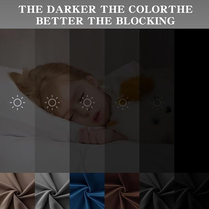 Blackout Curtains Custom Size for Bedroom 1 Panel, Thermal Insulated Blackout Curtains, Solid Grommet Privacy Room Darkening Drapes for Living Room Window (Customsize, Khaki)