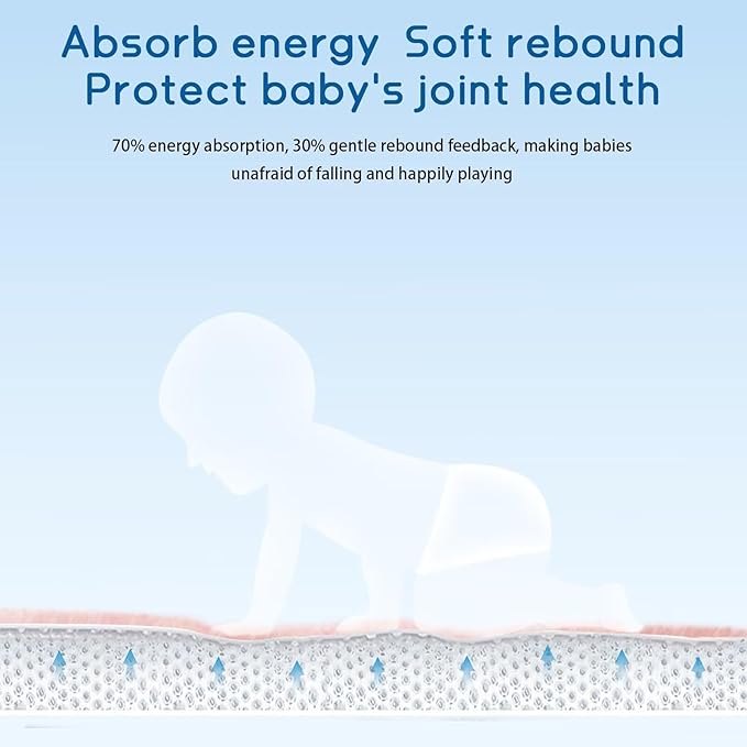 Baby Play Mat for Floor Tummy Time Mat Nursery Rug Muscle Mat Area Rug Playroom Rug Tatami Mat 9'2"x6'7" Memory Foam 1.3" Thick Crawling Mat for Babies,Toddlers, Infants, Kids,Floor Mat(Pink)