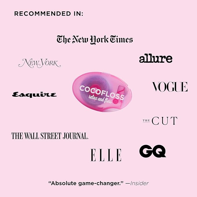 Cocofloss Woven Dental Floss, Travel Sampler, Dentist-Designed Oral Care with Coconut Oil, Waxed, Vegan, Kid-Friendly, 4 Minis in Mint, Coconut, Orange, Strawberry (8 yd Each)