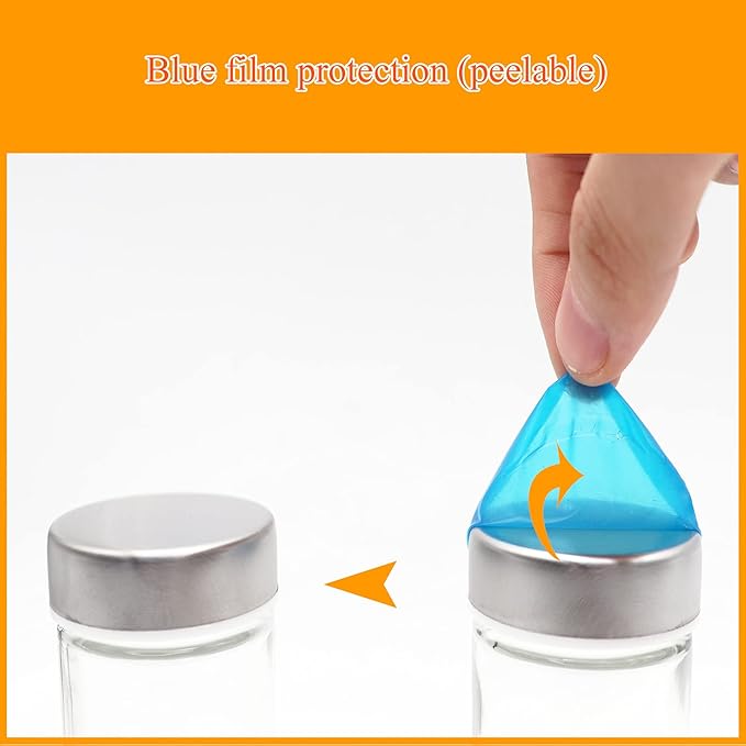 DOUBLE 2 C Revolving Spice Rack with 20 Jars, Rotating Spice Rack Organizer, Seasoning Organizer with Labels, Stainless Steel Spice Carousel for Kitchen Countertop, Cabinet